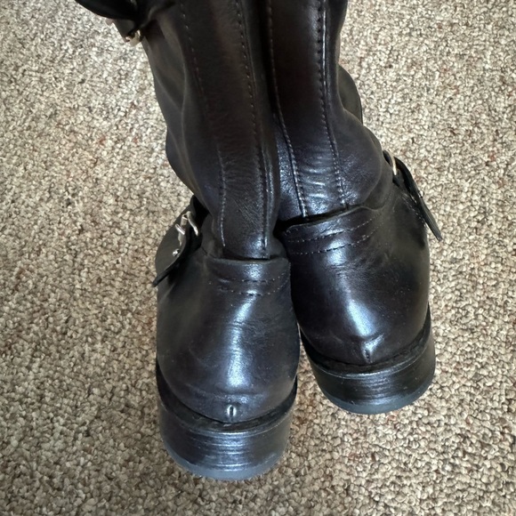 Rag & Bone Black leather MOTO buckle boots 38.5​ - Picture 4 of 14